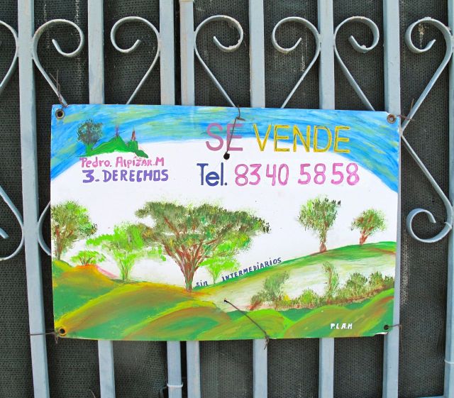 Hand done for sale sign