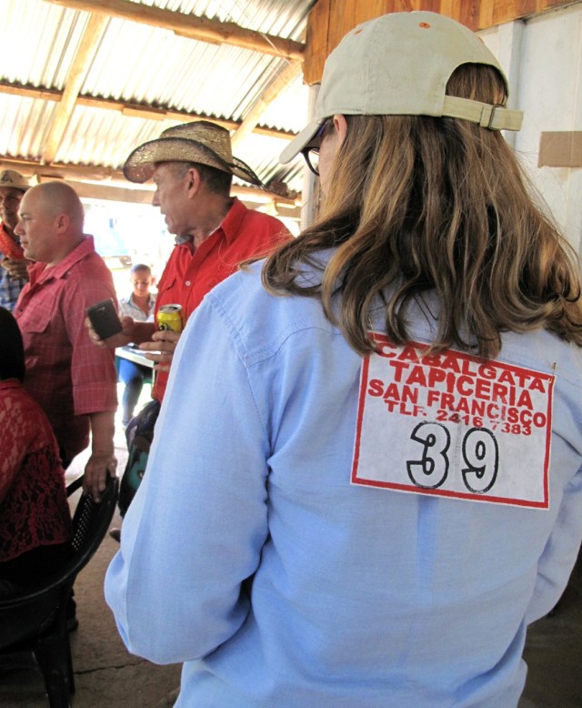 Yours truly sporting her number.