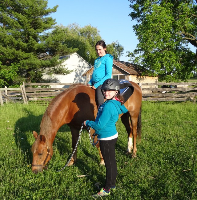 Visiting with my granddaughters