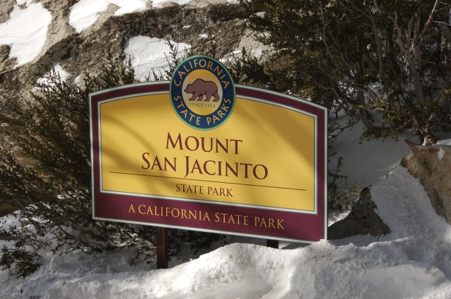Mnt San Jacinto sign